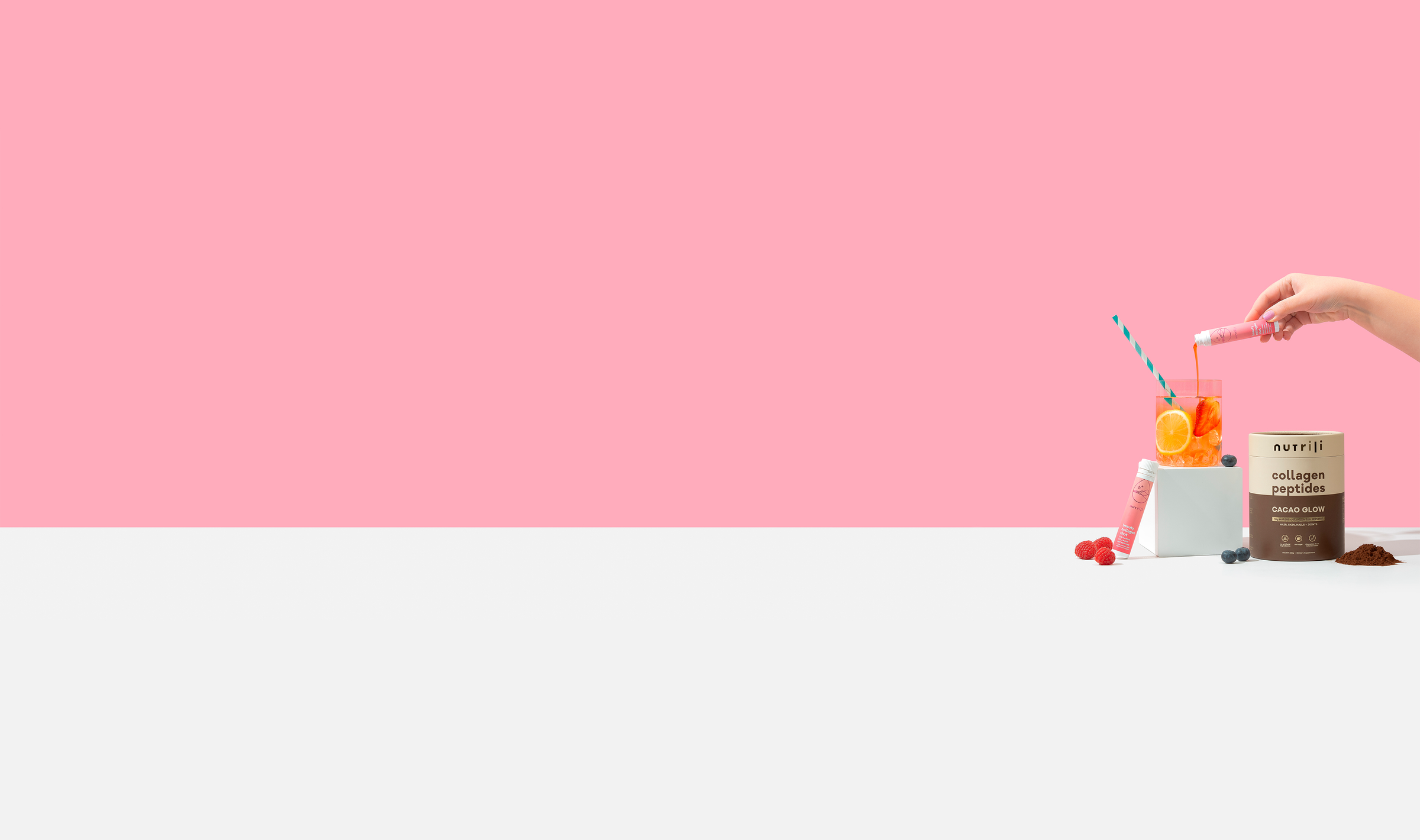 Collagen skin supplement packaging