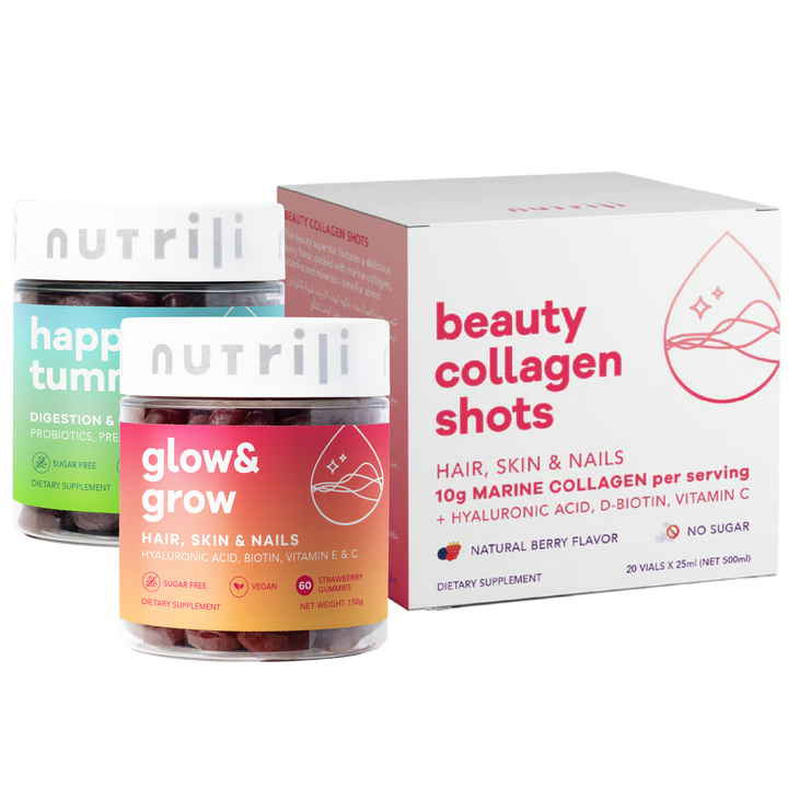 Nutrili collagen vitamin gummies bundle for skin & hair