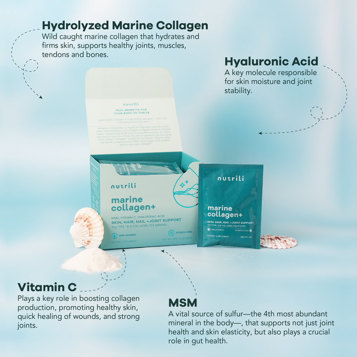 Pure marine collagen supplement for skin and hair