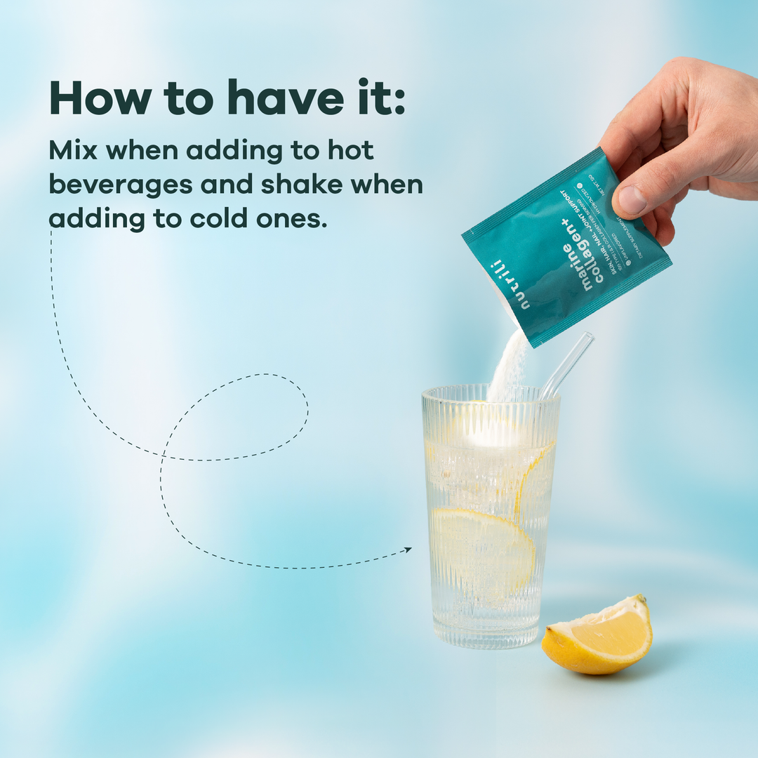 Hydrolyzed marine collagen powder package